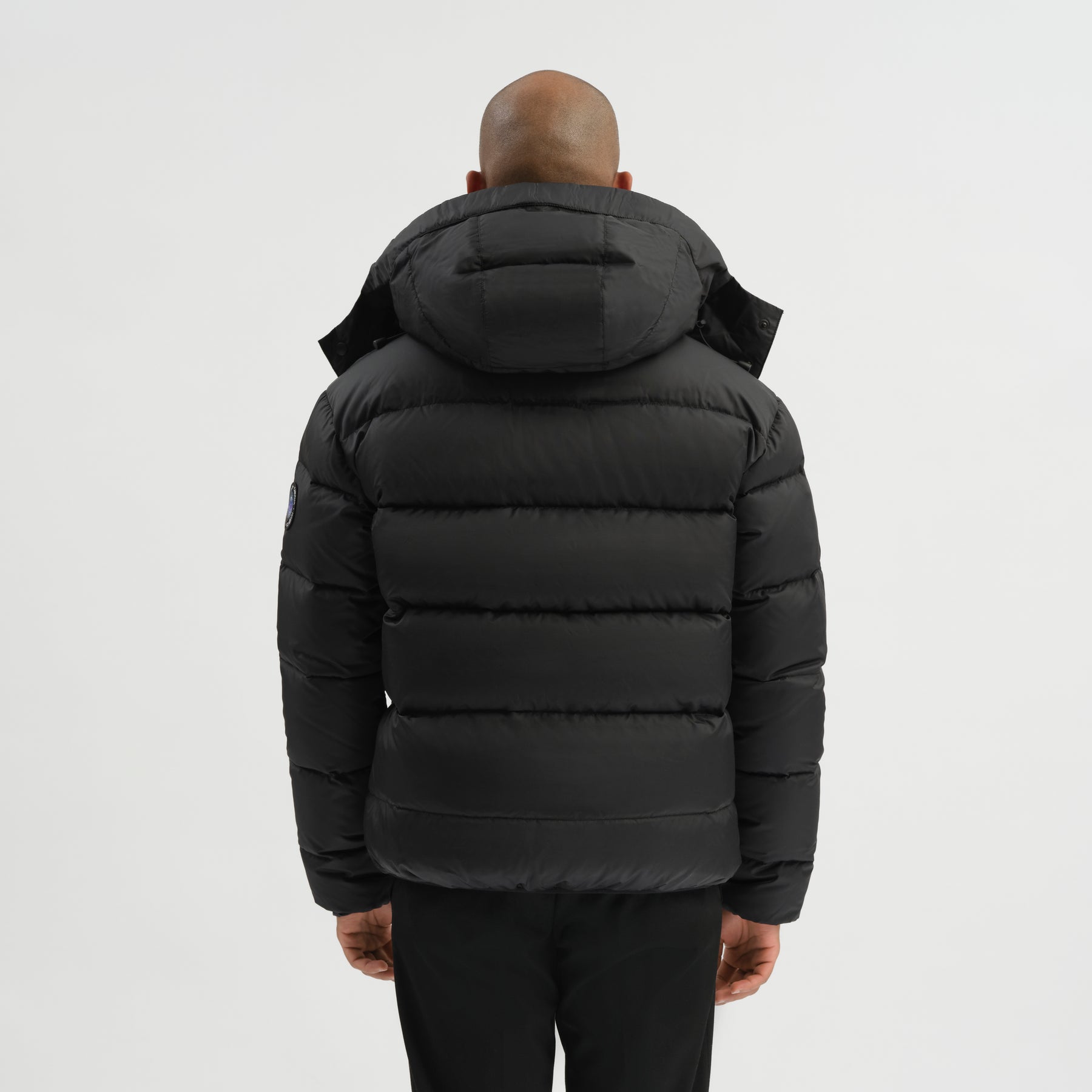 hiverco mens puffer jacket black back